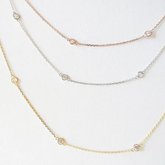 Set Round Dot Layer Chain Necklace