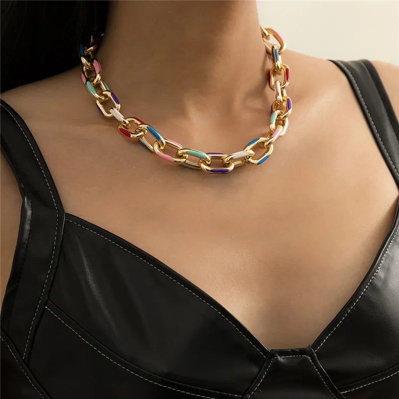 Lock Choker chain Necklace