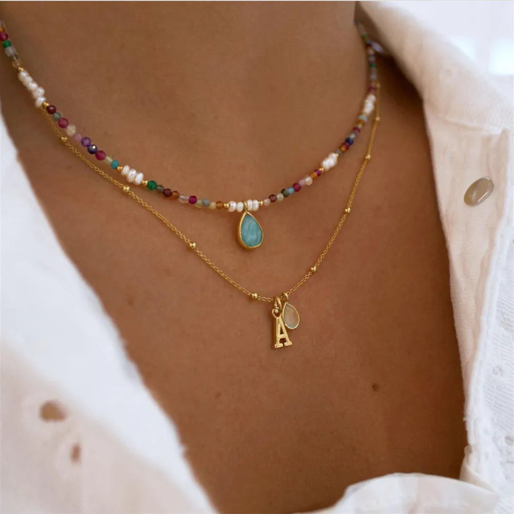 Colorful Bead Chain Necklace for Women