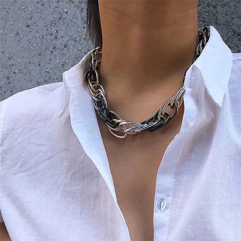 Lock Choker chain Necklace