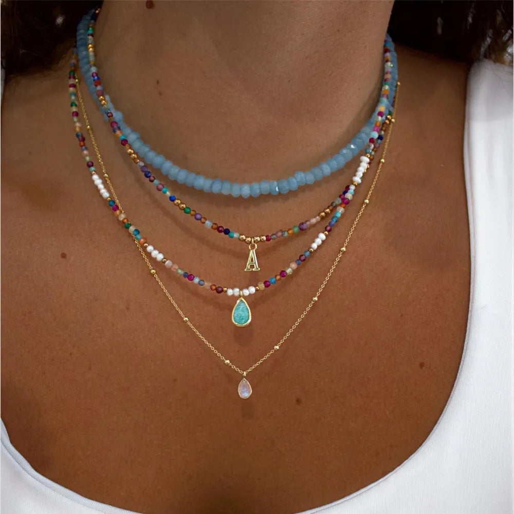 Colorful Bead Chain Necklace for Women